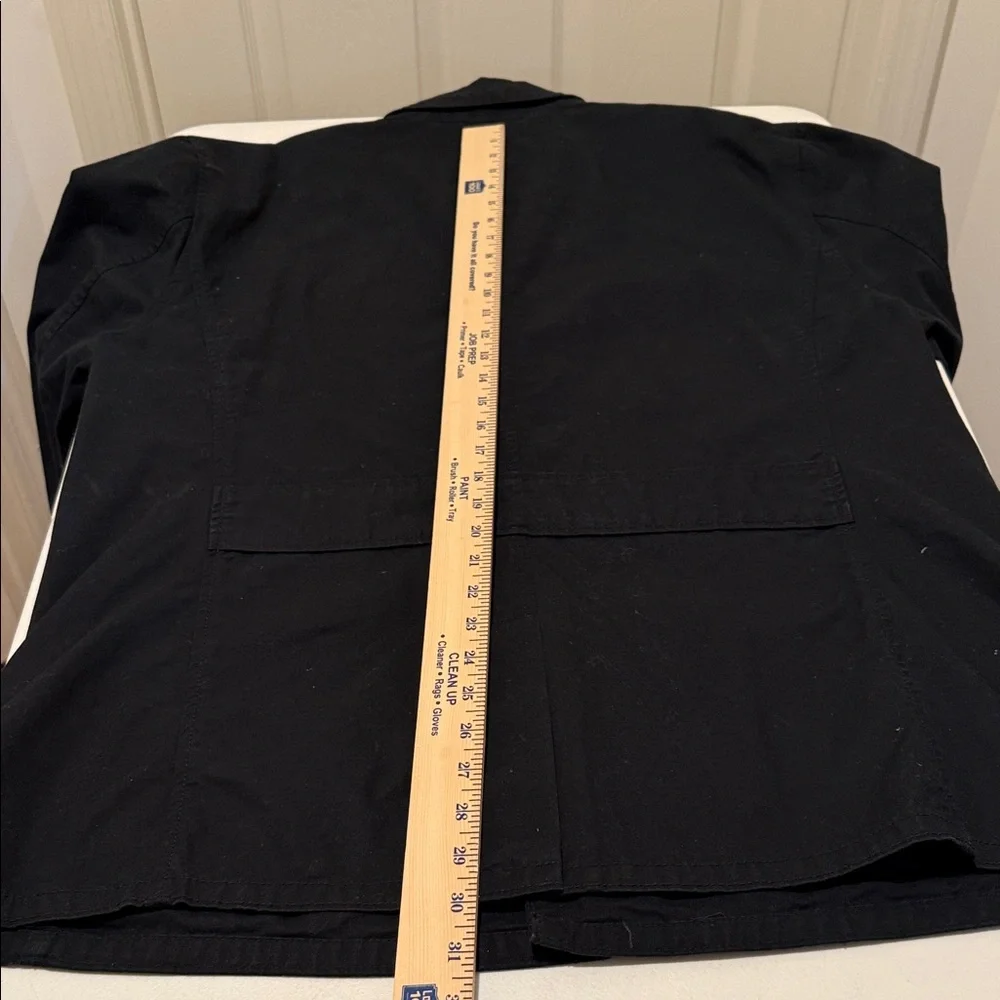 Y2K Men's Jet Black Polished Autumn Fall Patchwork Casual Preppy Minimalist XL